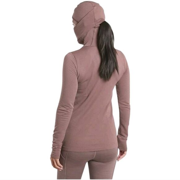 Athleta -1757 Women's Flurry Balaclava Rib Mix Solid Smoked Almond Brown Size XS - Picture 2 of 10